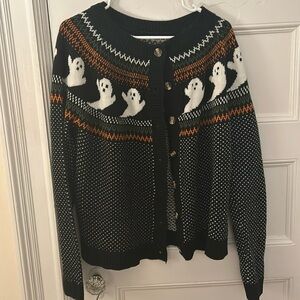 Spooky Ghost Halloween Cardigan